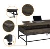 Cliff 2 Piece Brown MDF Lift Top Coffee and End Table Set