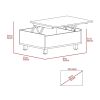 Gambia Lift Top Coffee Table; Four Legs -Espresso