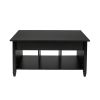 Lift Top Coffee Table Modern Furniture Hidden Compartment and Lift Tablet Black