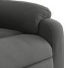 Massage Recliner Chair Dark Gray Microfiber Fabric