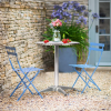 Round Aluminum Table 23.5" Patio Porch Table Outdoor All Weather Lightweight Table Indoor Living Room Bedroom Side Table