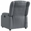Electric Massage Recliner Chair Gray Faux Leather
