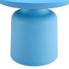 Light blue plastic side table Stylish and Versatile Plastic Round Side Table