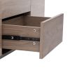 Modern Lift Top Coffee Table Multi Functional Table with 3 Drawers in Walnut & Black
