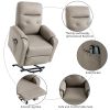 Massage Recliner Chair Electric Power Lift Chairs with Side Pocket, Adjustable Massage and Heating Function for Adults and Seniors, Olive Grey