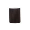 Smoky Color Round Coffee Table side Table End Table with storage for Living Room Fully Assembled