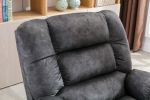 Massage Recliner Chair with Heat and Vibration, Soft Fabric Lounge Chair Overstuffed Sofa Home Theater Seating (Gray)
