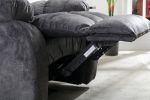 Massage Recliner Chair with Heat and Vibration, Soft Fabric Lounge Chair Overstuffed Sofa Home Theater Seating (Gray)