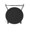 Atlantic Round Metal Tray Black End Side Table, Removable Tray Outdoor & Indoor Drink, Snack, Coffee Table, Telephone Table