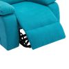 Power Lift Recliner Chair, Chenille Blue Elderly Chair with lifting, lying flat, heating, vibration massage, USB charging, remote control control