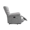 Power Lift Recliner Chair, cotton linen gray elderly chair with lifting, lying flat, heating, vibration massage, USB charging, remote control control