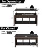 Lift Top Coffee Table Modern Furniture Hidden Compartment and Lift Tabletop Brown ( same as 13029824)