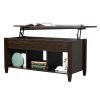 Lift Top Coffee Table Modern Furniture Hidden Compartment and Lift Tabletop Brown ( same as 13029824)