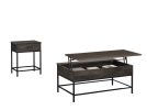 Cliff 2 Piece Brown MDF Lift Top Coffee and End Table Set