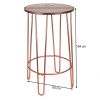 Gold End Table, Small Accent Table/Nightstand, Anti-Rust Sofa Snack Table, Waterproof Coffee Table for Living Room Bedroom Office, bearing 400 pounds