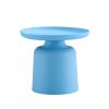 Light blue plastic side table Stylish and Versatile Plastic Round Side Table