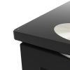 Set of 2, Glass two layer tea table, small round table, bedroom corner table, living room side table,Black