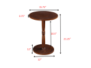 Fabric Accent Chair Set of 2 with Round Wood Table, Decorative Slipper Chair Vanity Chair for Bedroom Home Office, Corner Side Chair