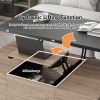 Modern Lift Top Coffee Table Multi Functional Table with 3 Drawers in Walnut & Black