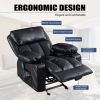 Recliner Chair Heating massage for Living Room with Rocking Function and Side Pocket