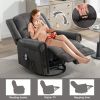 Massage Rocker Recliner Chair Rocking Chairs for Adults Oversized with USB Charge Port Soft Features a Manual Massage and Heat.GREY