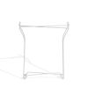 Atlantic Round Metal Tray White End Side Table, Removable Tray Outdoor & Indoor Drink, Snack, Coffee Table, Telephone Table
