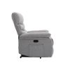 Power Lift Recliner Chair, cotton linen gray elderly chair with lifting, lying flat, heating, vibration massage, USB charging, remote control control
