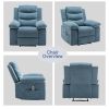 Power Recliner Chair with Adjustable Massage Function, Recliner Chair with
Heating System for Living Room, Blue color fabric