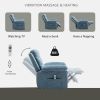 Power Recliner Chair with Adjustable Massage Function, Recliner Chair with
Heating System for Living Room, Blue color fabric