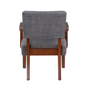 Fabric Accent Chair Set of 2 with Round Wood Table, Decorative Slipper Chair Vanity Chair for Bedroom Home Office, Corner Side Chair