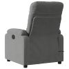 Massage Recliner Chair Dark Gray Microfiber Fabric