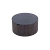 Handmade Round Coffee Table side Table End Table, Fraxinus mandshurica +MDF, Smoky Color, 27.55inch *13.77inch