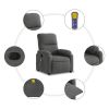 Massage Recliner Chair Dark Gray Microfiber Fabric