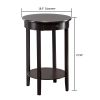 Free shipping 47x47x71CM Simple Round With Drawer Side Coffee Table Brown YJ