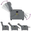 Electric Massage Recliner Chair Gray Faux Leather