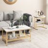 Nesting Coffee Table with Extra Storage Shelf for Living Room