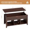 Wood Lift Top Coffee Table with Storage Lower Shelf