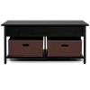 Lift Top Coffee Table with Drawers and Hidden Compartment