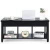 Wood Lift Top Coffee Table with Storage Lower Shelf
