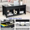Wood Lift Top Coffee Table with Storage Lower Shelf