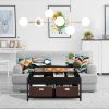 Lift Top Coffee Table with Drawers and Hidden Compartment