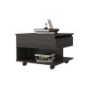 Lift Top Coffee Table Mercuri, Casters, Carbon Espresso Finish