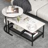 Nesting Coffee Table with Extra Storage Shelf for Living Room